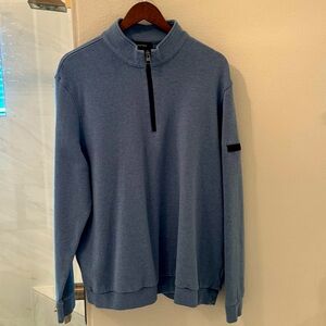 Bugatchi Mens Mock half zip sweater Size XL